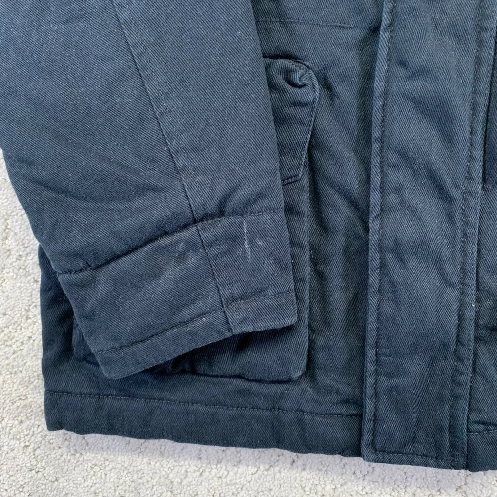 Ben‎ Sherman Kids Jacket Size 8 Black Hooded Utility Field Pockets Quilt Lined